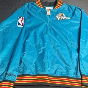 Mitchell & Ness Teal Detroit Pistons Pullover